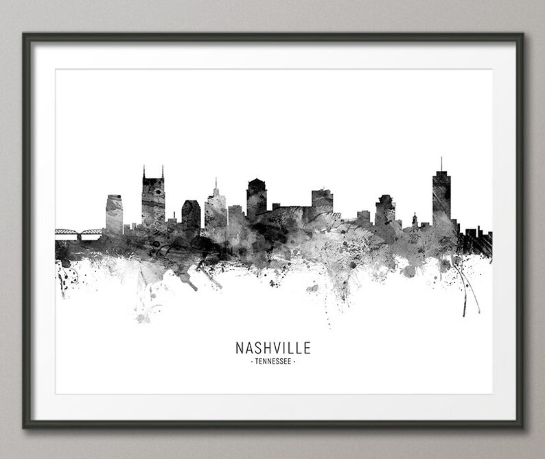 Nashville Skyline Nashville Tennessee Cityscape Art Print - Etsy