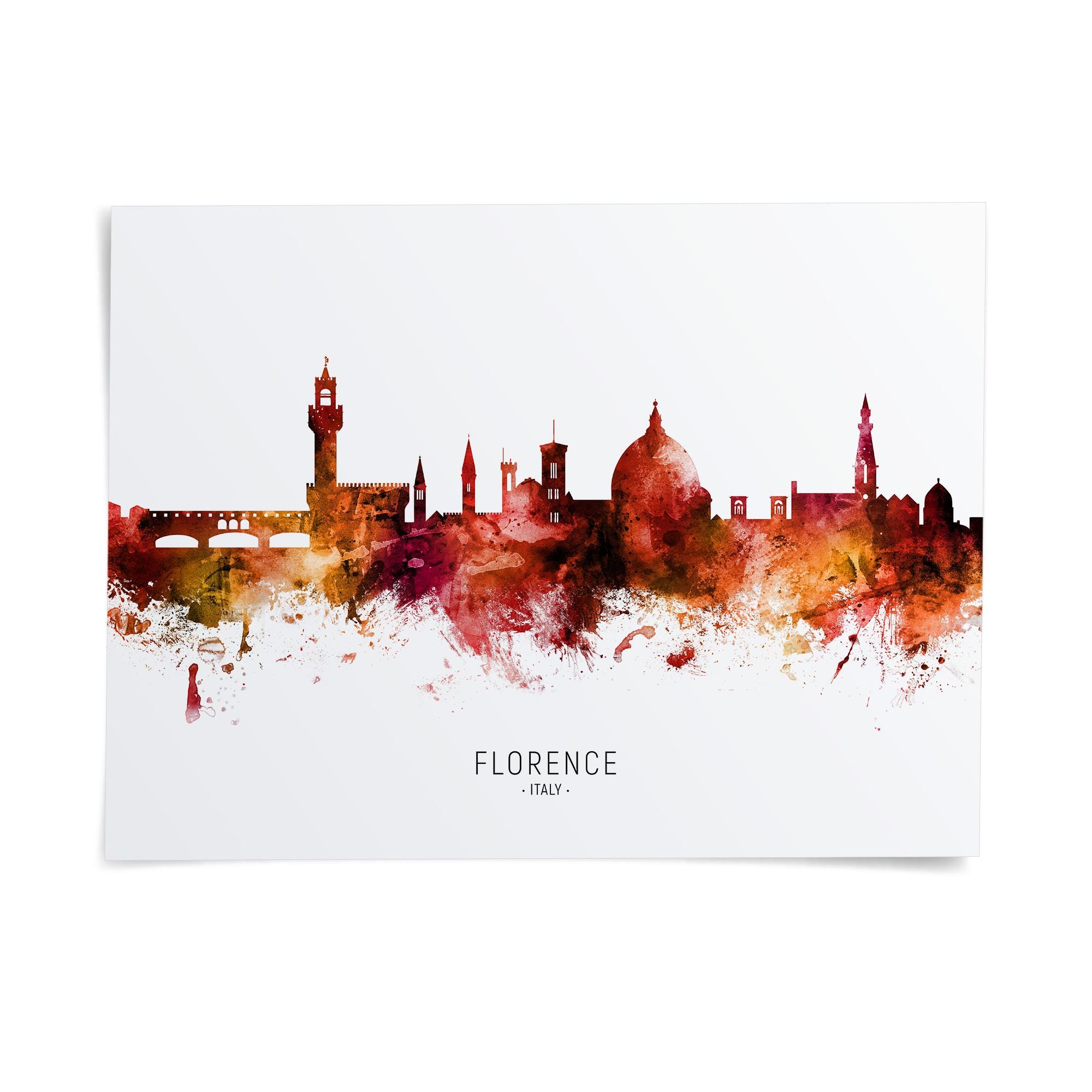 Florence Skyline Italy Poster Print Cityscape Art ZX (6589) - Etsy