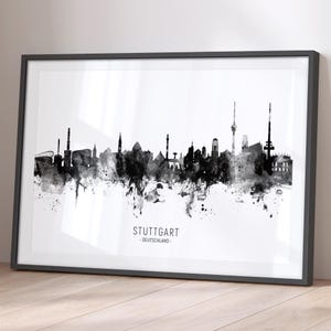 Póster con impresión artística de la ciudad de Stuttgart, Alemania, BX (11579)