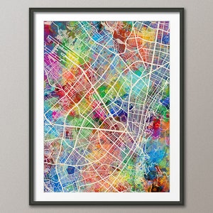Bogotá Map, Bogota Colombia City Map, Art Print (4259)
