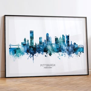 Paysage urbain de Pittsburgh, Pennsylvanie, impression d'art mural sur la ligne d'horizon RX (38153)