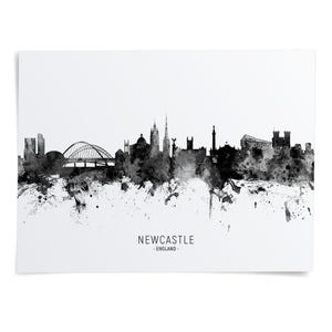 a black and white picture of newcastle england