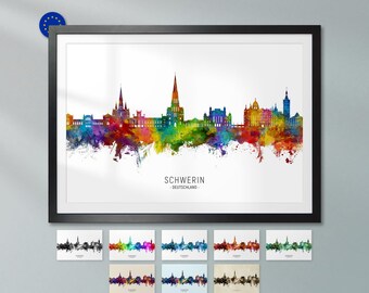 セビリアのスカイライン、スペイン - 都市景観画 アートプリント