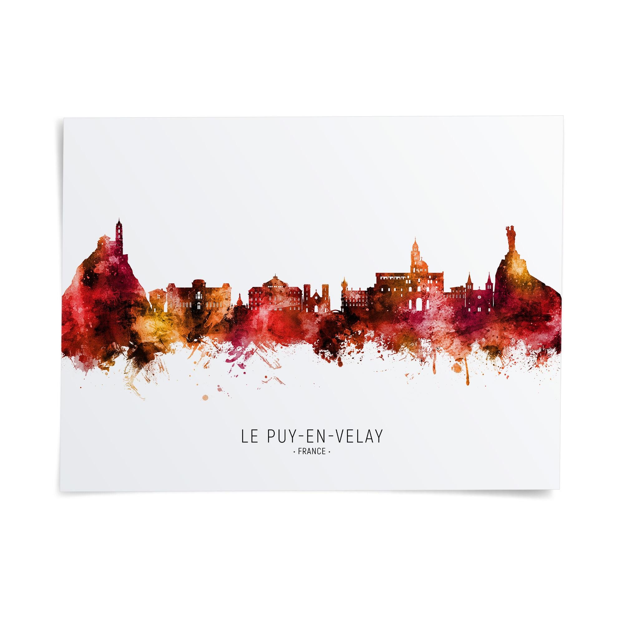 Le Puy-en-velay Skyline France, Cityscape Art Print Poster ZX