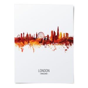 a picture of london england in watercolor on a white background
