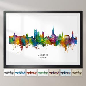 Póster con impresión artística de la ciudad de Münster, Alemania, CX (26675)