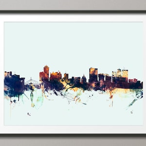 Winnipeg Skyline, Manitoba Canada Cityscape Art Print (2574)