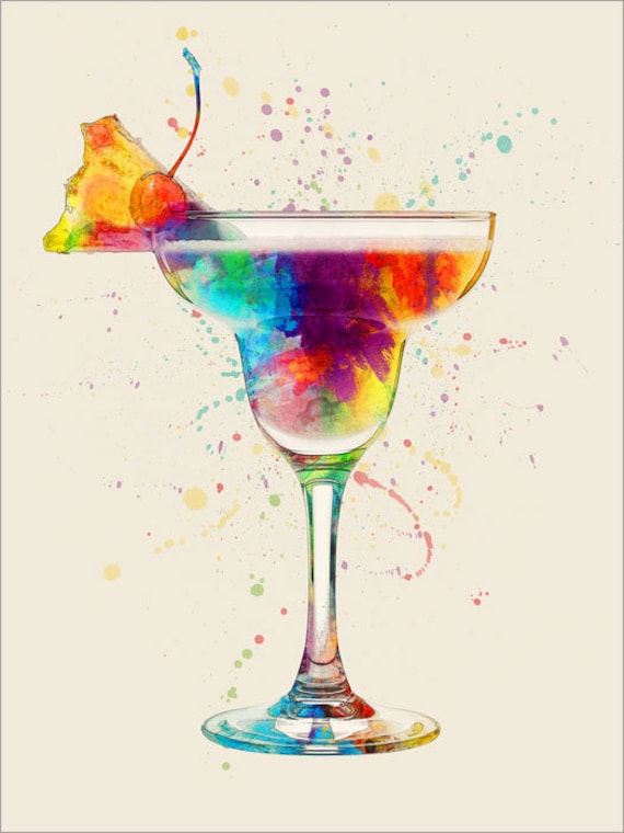 Bicchiere da cocktail, cocktail drink, poster con stampa artistica 2821 -   Italia