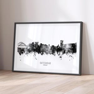 Gateshead Skyline England, Cityscape Art Print Poster BX (29412)