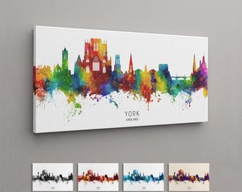 Horizonte de York, Inglaterra, impresión artística en lienzo (15964)