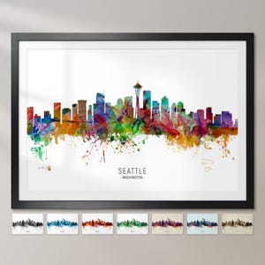 Setaeller Skyline Washington, Stadtansicht Gemälde Kunstdruck Poster CX (6531)