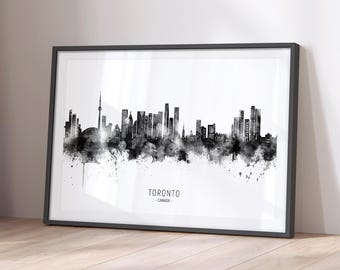 Toronto Skyline Canada, Cityscape Art Print Poster BX (43354)