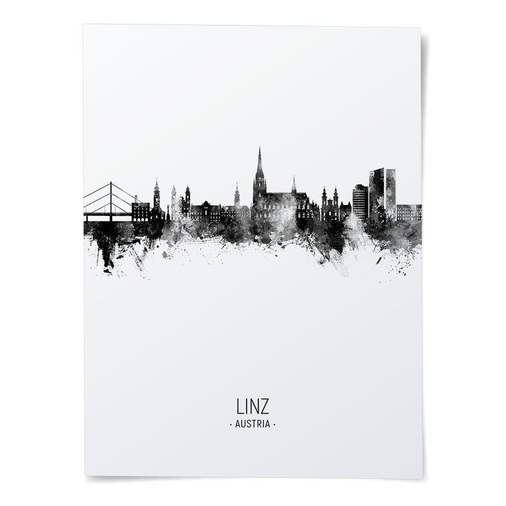 Linz Skyline, Linz Austria Cityscape Art Print Poster Portrait PX ...