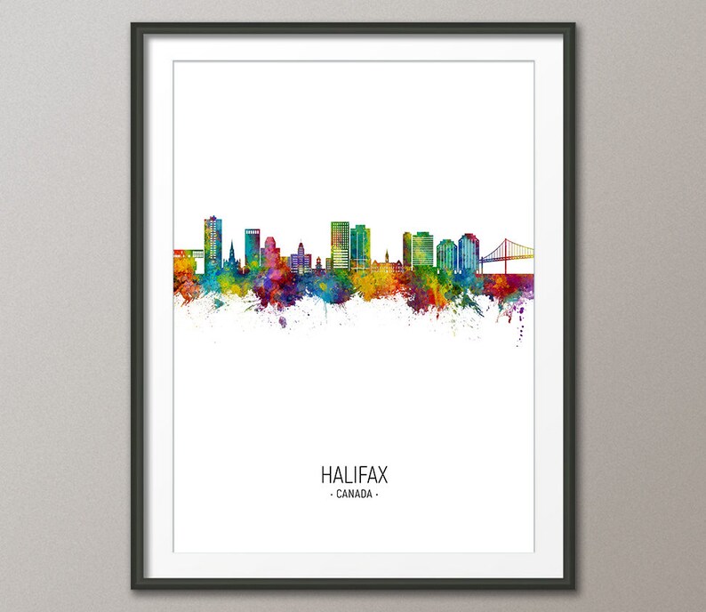 Halifax Skyline Halifax Canada Cityscape Art Print Poster Etsy UK