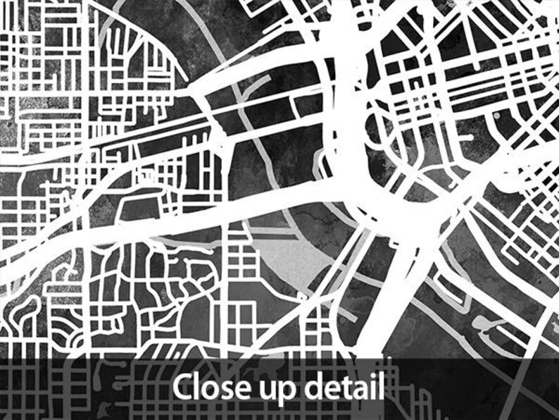 Dallas Map Dallas Texas City Map Art Print 2993 Etsy