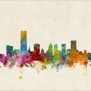 Oklahoma City Skyline Cityscape,Art Print 971 image 3