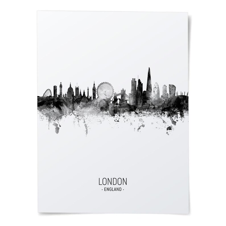 a black and white picture of london england