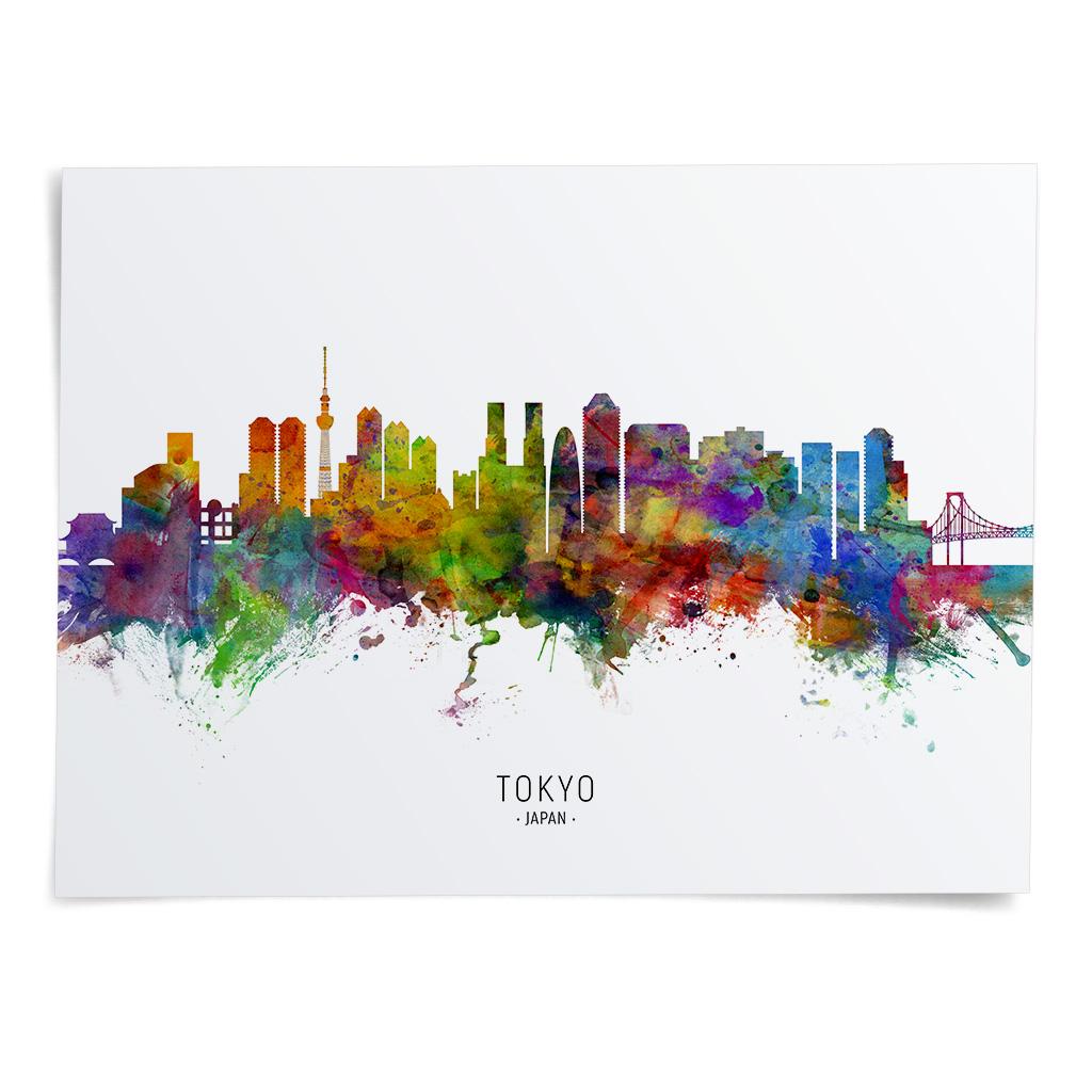 Tokyo Cityscape Japan, Skyline Wall Art Poster Print RX (20644) - Etsy