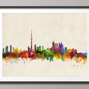 Toronto Skyline, Toronto Canada Cityscape Art Print (299)