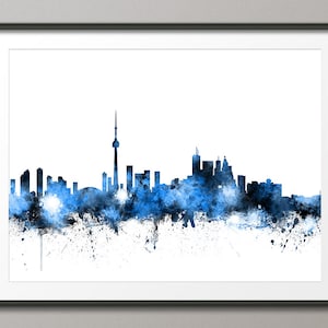 Toronto Skyline, Toronto Canada Cityscape Art Print (1117)