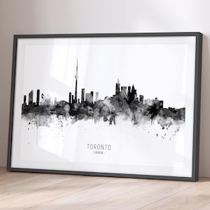 Toronto Skyline Canada, Cityscape Painting Art Print Poster BX (11533)