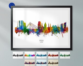 Darmstadt Skyline Deutschland, Poster Print Cityscape Art ZX