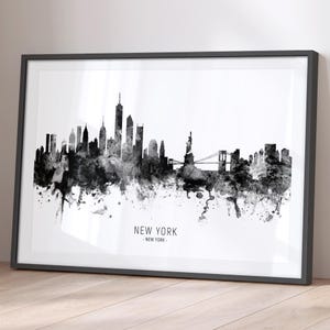 New York Skyline New York, Stadtansicht Gemälde Kunstdruck Poster BOX ONE (11478)