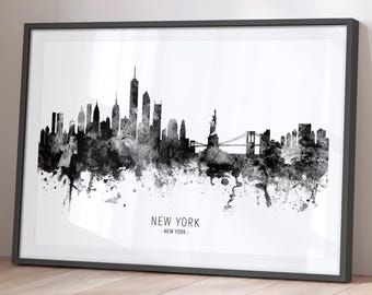 New York Skyline New York, Cityscape Painting Art Print Poster BX (11478)