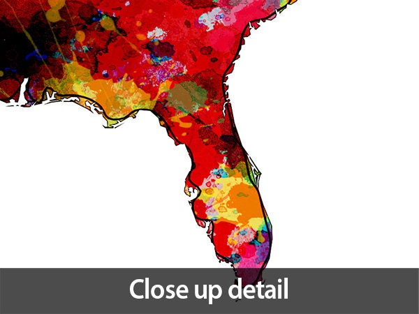 United States Watercolor Map USA - Il Fullxfull.1044370732 R163 