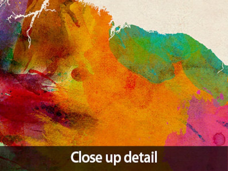 Brazil Watercolor Map Brasil Art Print 493 image 1