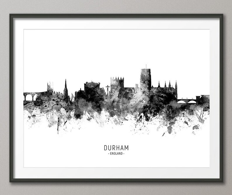 Durham Skyline Durham England Cityscape Art Print Poster Etsy UK