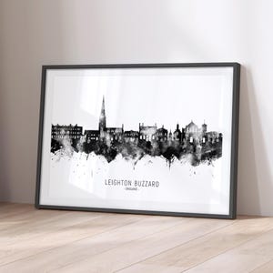 Leighton Buzzard Skyline England, Cityscape Art Print Poster BX (34405)