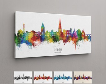 Perth Skyline Scotland, Box Canvas Art Print (24151)