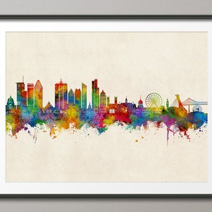 Horizon de Montréal, impression d'art paysage urbain Montréal Canada (35147)