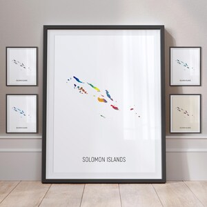 Salomonen Karte, Aquarell Malerei Kunstdruck Poster MX (10937)