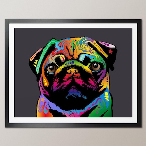 Pug Dog, Art Print Poster (1278)