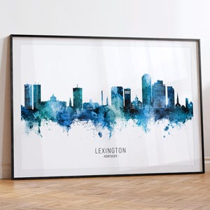 Lexington Stadtbild Kentucky, Skyline Wand-Kunst Poster Druck RX (20869)