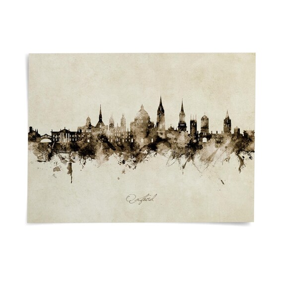 Oxford Skyline England, Poster Print Cityscape Art ZX (45183) - Etsy