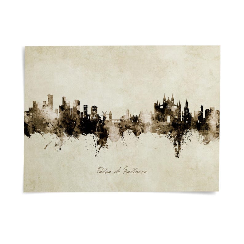 a cityscape with a variety of architectural styles and structures, including tall buildings and spires, creating a dynamic and visually interesting skyline.