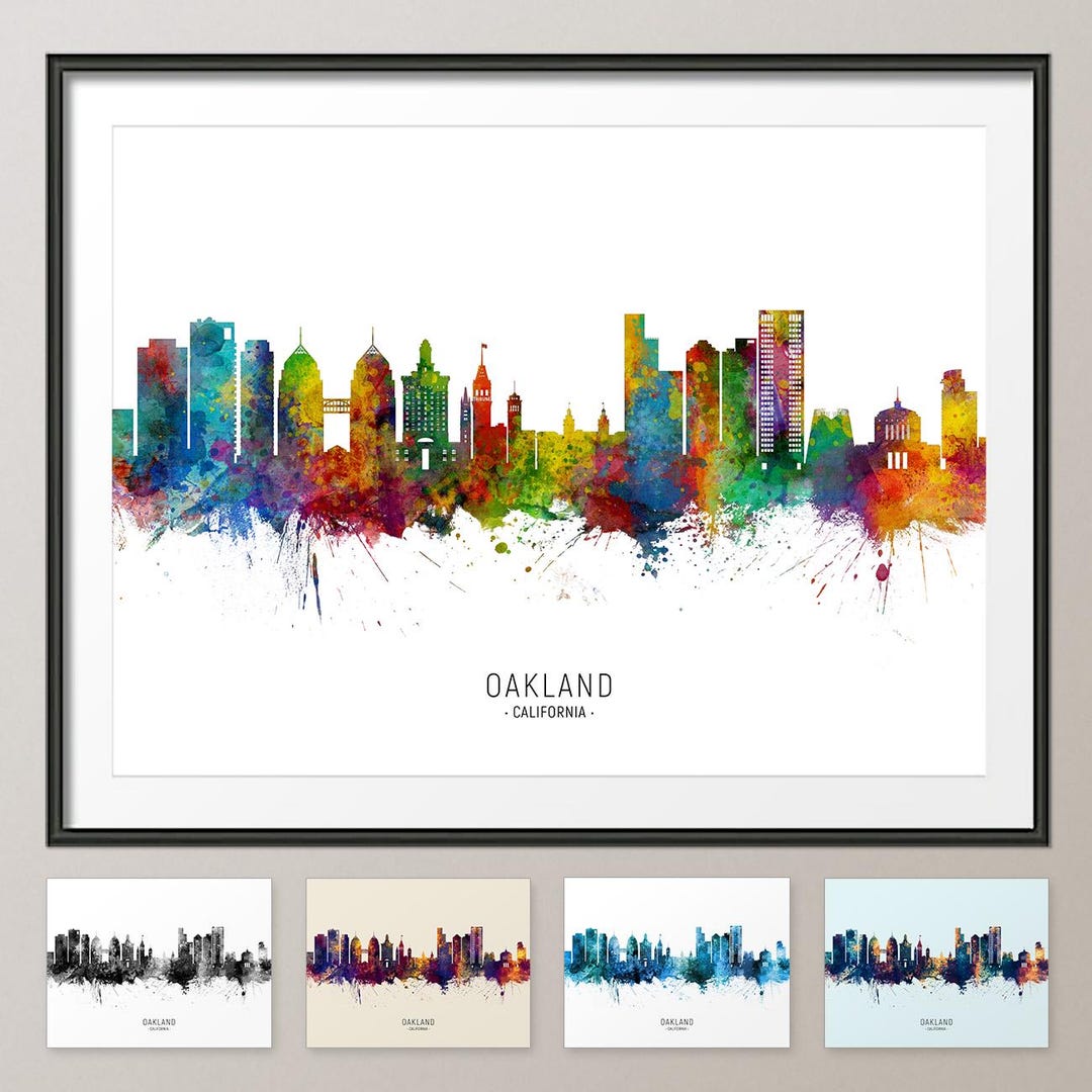 San Francisco Skyline Leinwandposter 30x45cm - Kalifornien Landschaftsdekoration Für Wohnzimmer