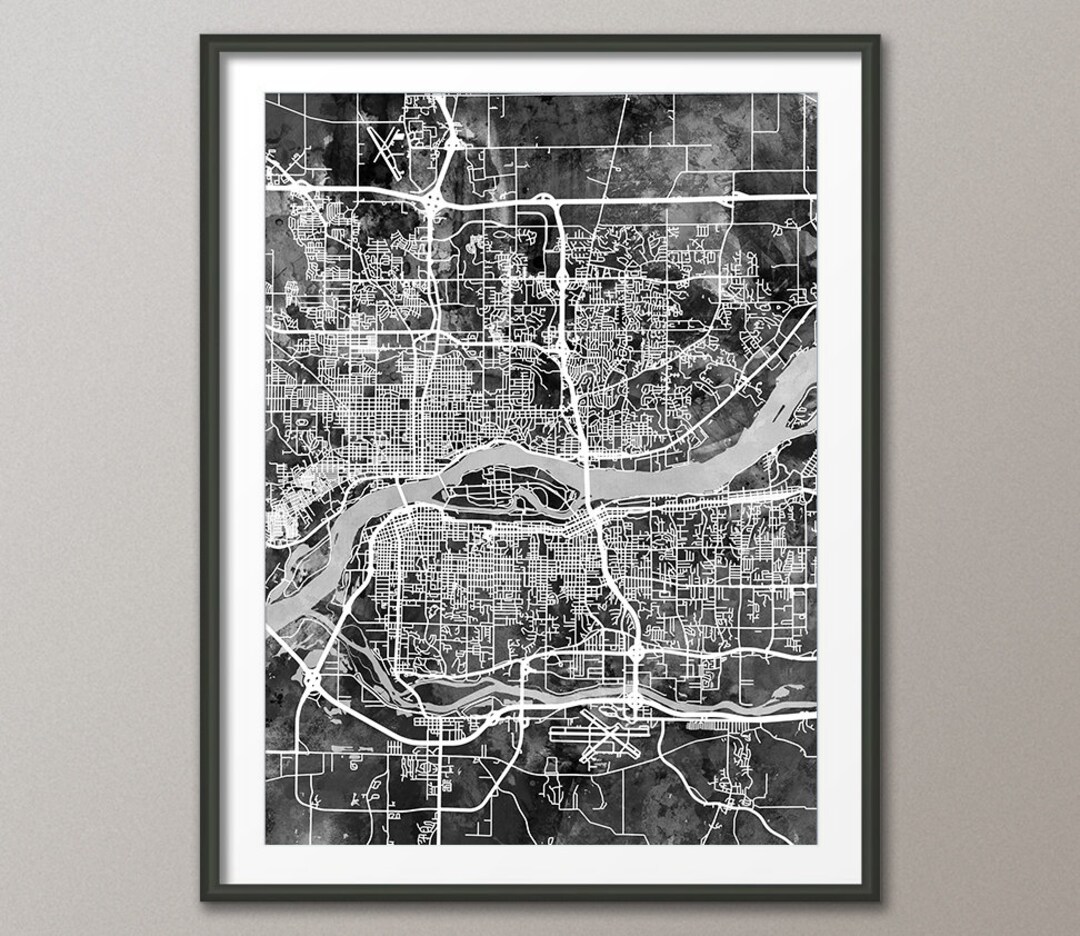 Quad Cities Map, Davenport, Bettendorf, Rock Island, Moline, Art Print (2511) - Etsy