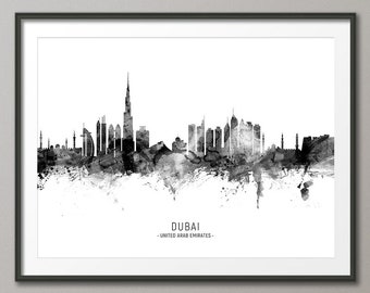 Buy Dubai Skyline Dubai United Arab Emirates Cityscape Art Print Online in  India  Etsy
