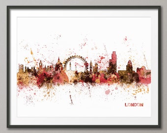 London Skyline, London Cityscape England, Art Print (483)