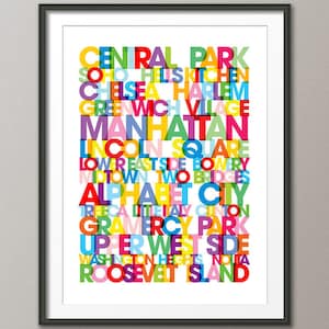 Manhattan Boroughs Bus blind, Kunstdruck (780)