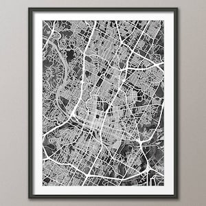 Austin Map, Austin Texas City Map, Art Print (2941)