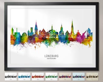 Póster con impresión artística de la ciudad de Luneburgo, Alemania, CX (27691)