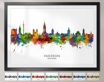 Minneapolis Skyline Minnesota, Cityscape Painting Art Print Poster