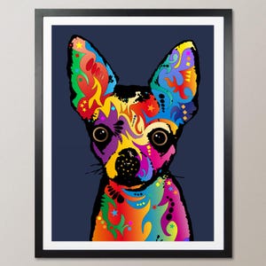 Chihuahua Dog, Pop Art Print Poster (1745)