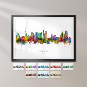 Toronto Skyline Kanada, Stadtbild Kunstdruck Poster KX (43353)