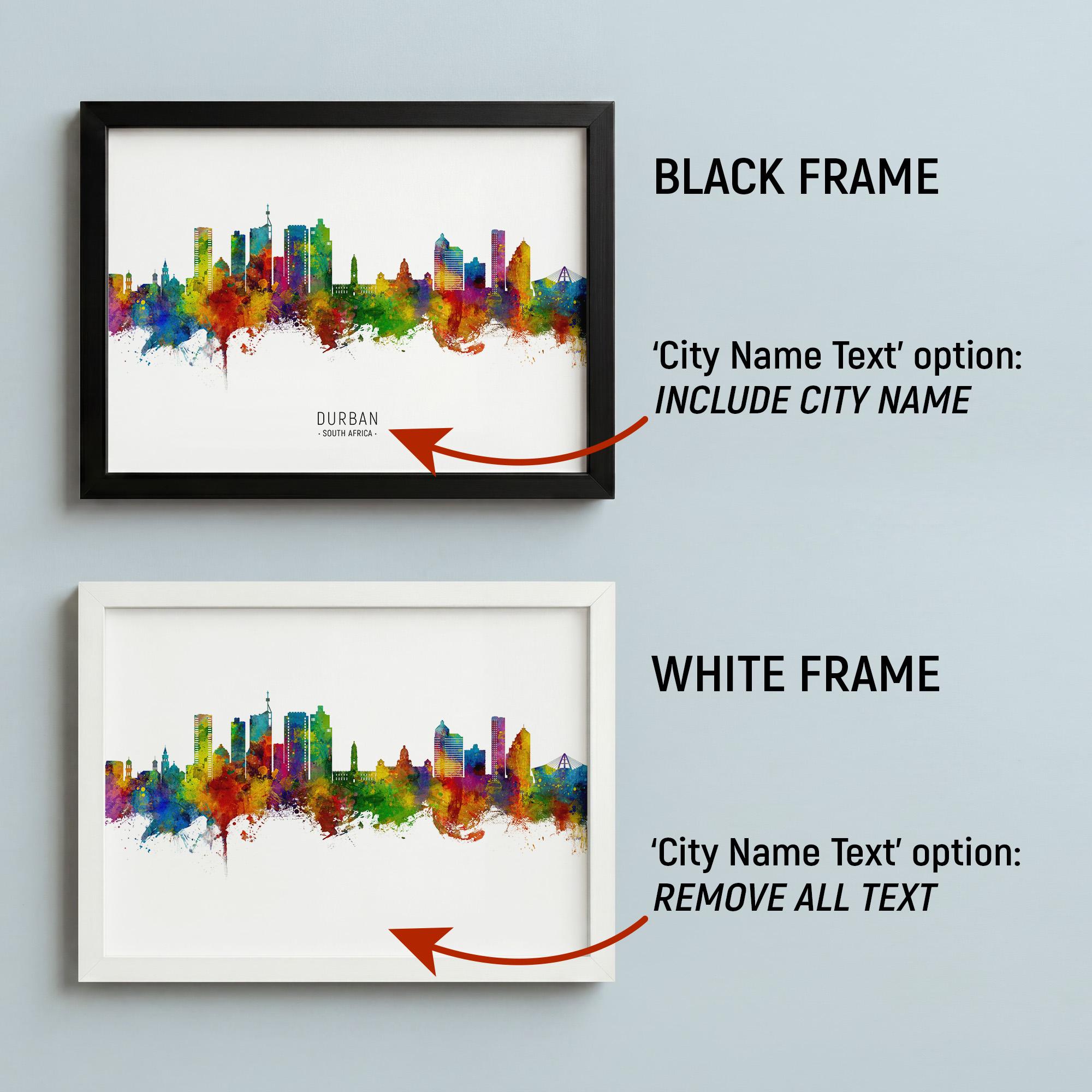 絵画 Durban Skyline South Africa, Poster Print Cityscape Art ZX (22666